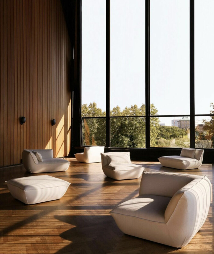 Tillsammans med danska designern Eva Harlou släpper Formel A en helt ny soffa gjord av återvunnen plast. Foto: Formel A. Trender från 3 days of design, återvinning återbruk