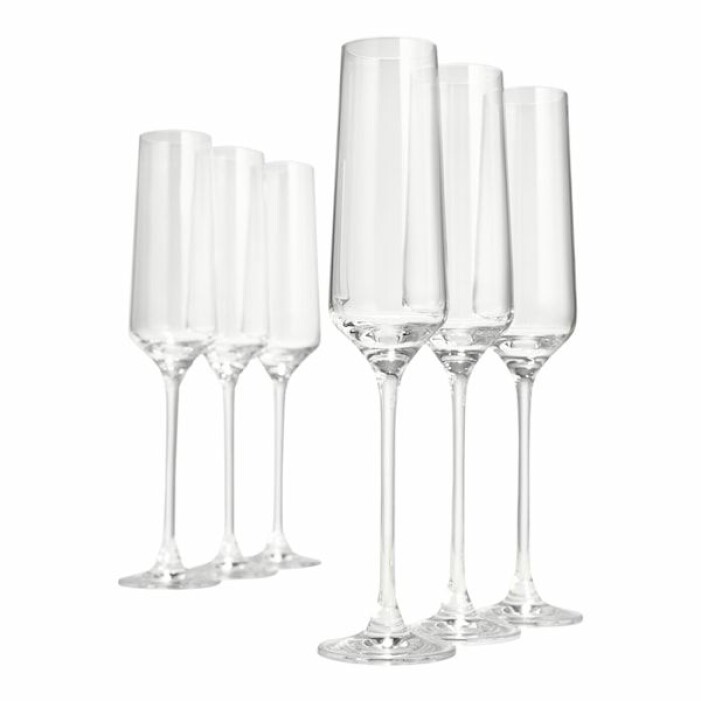 6-pack champagneglas stilrena