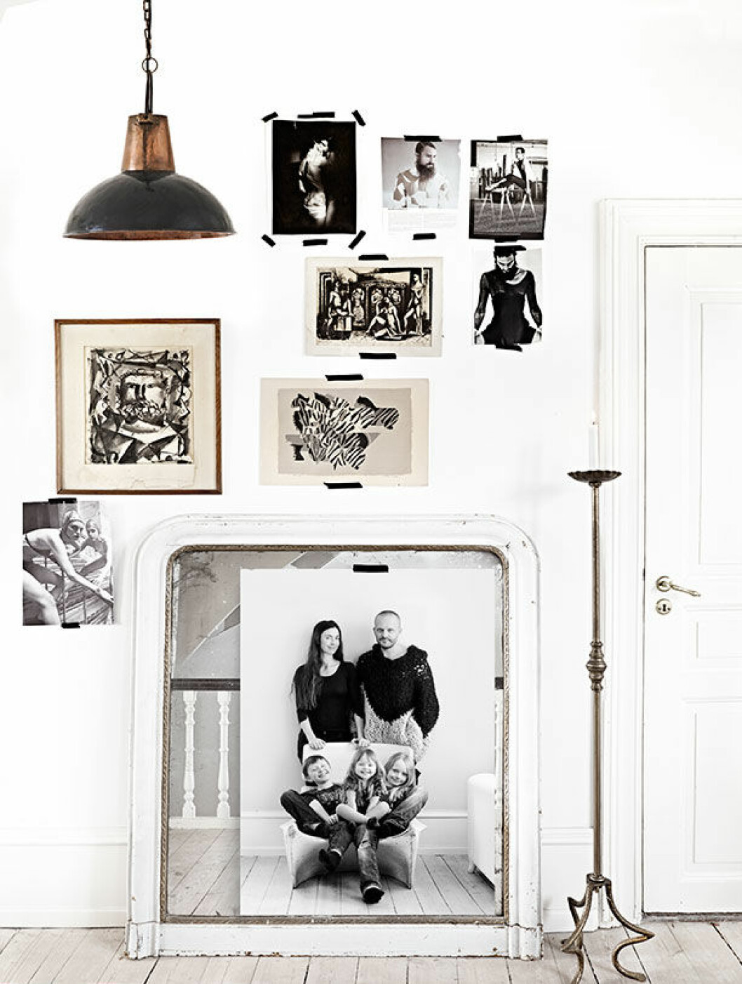 Hela familjen för något år sedan – Marie då med långt hår, Bill och barnen Vidar, Ingrid och Otto. hemma hos marie olsson Nylander 9
