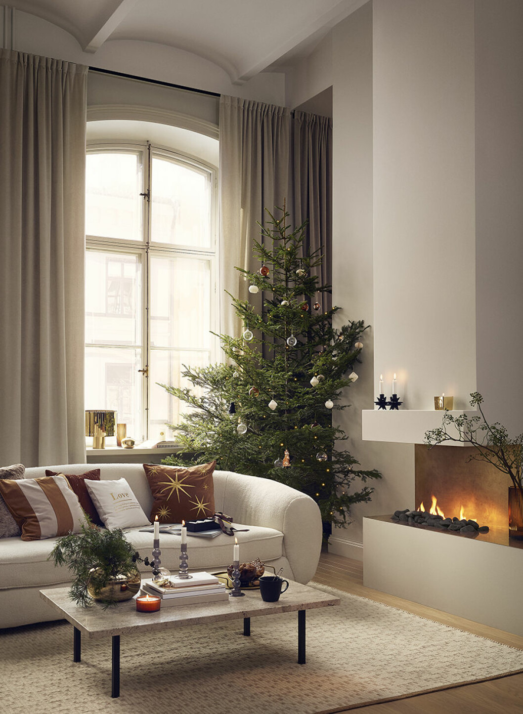 hm home golden gran soffa öppen spis
