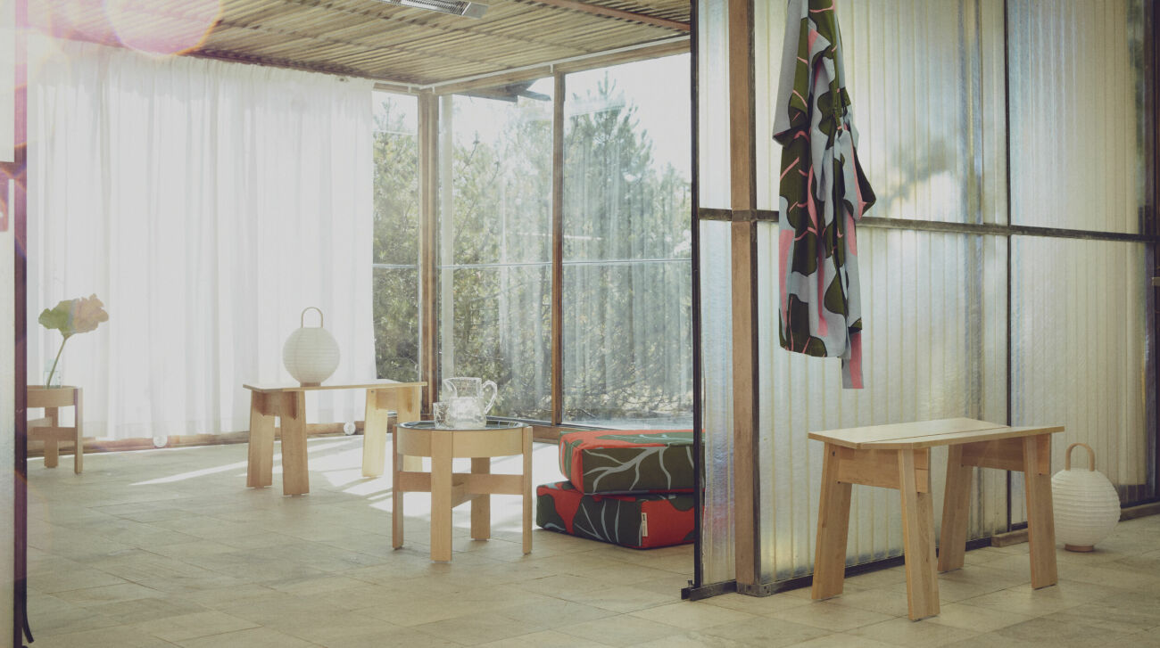 Trämöbler från Ikea x Marimekko