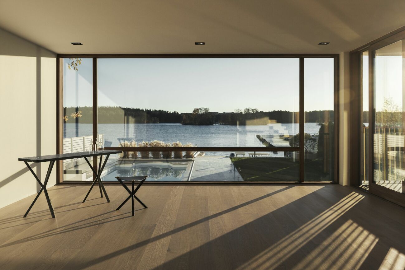 Villan i Ålsten arkitekt Per Söderberg vy mot vattnet