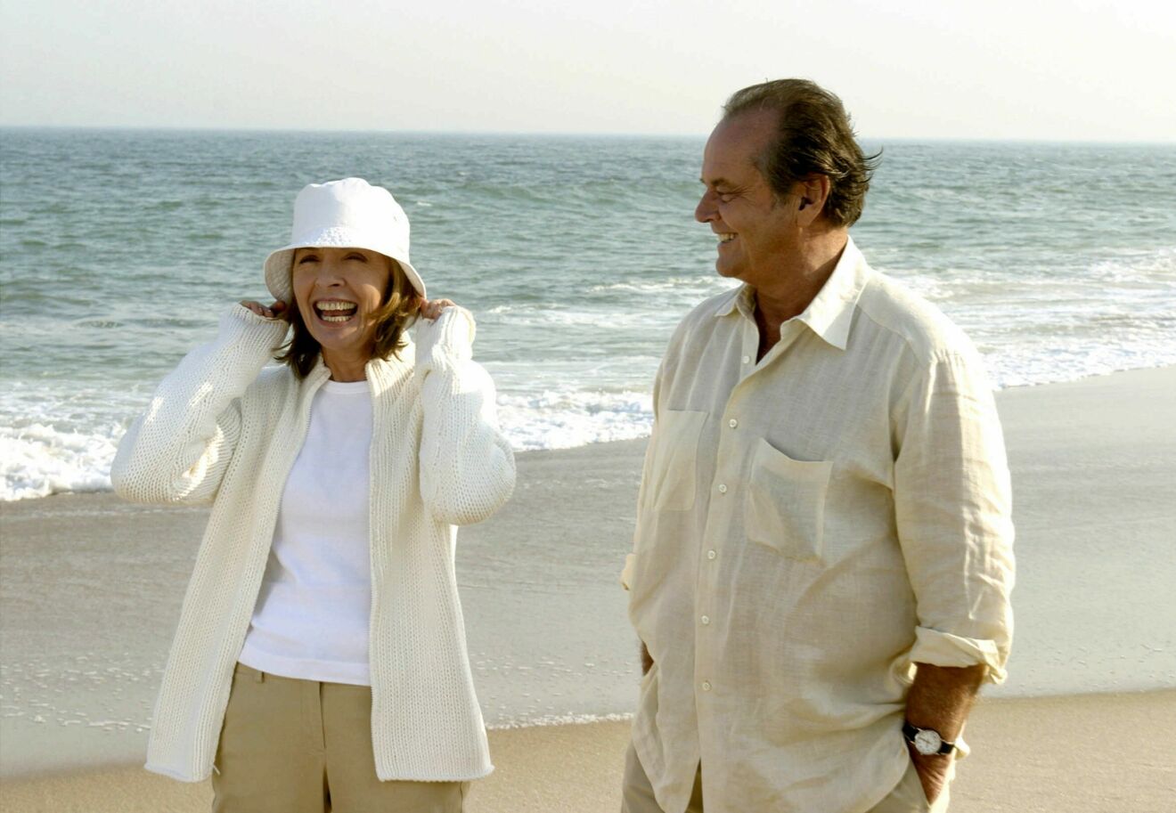 Diane Keaton i filmen Something´s gotta give, där blev hon en CG-stilikon med sin fiskarhat och Gaptröja.