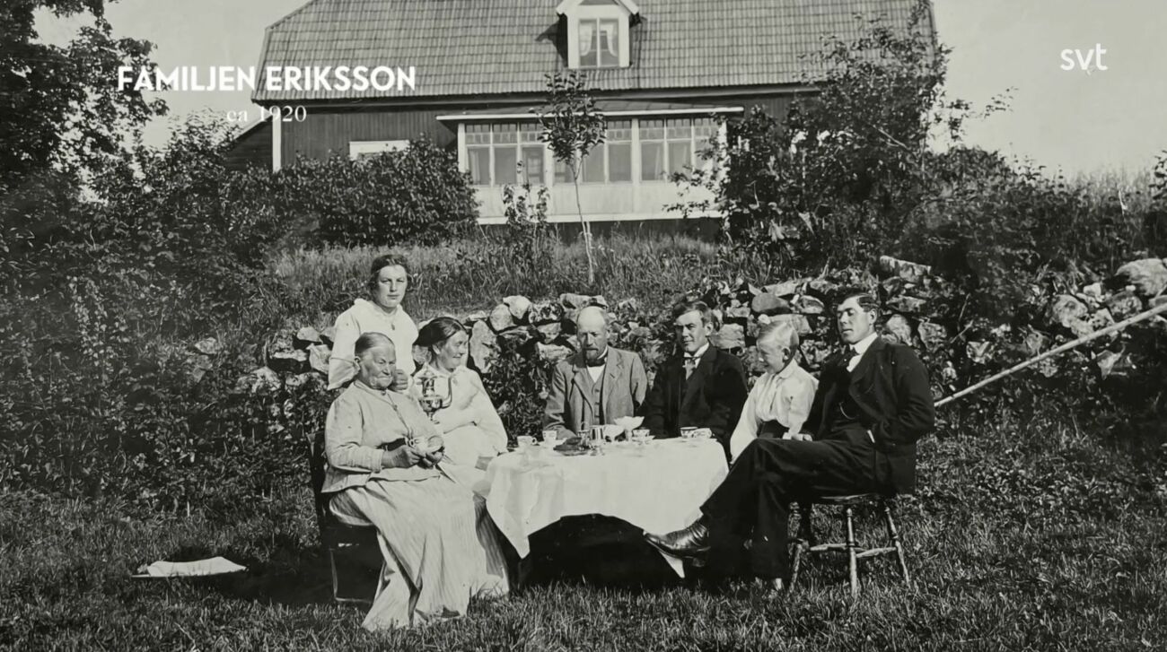 Familjen Eriksson på Vilkesbacka innan Eriks död.
