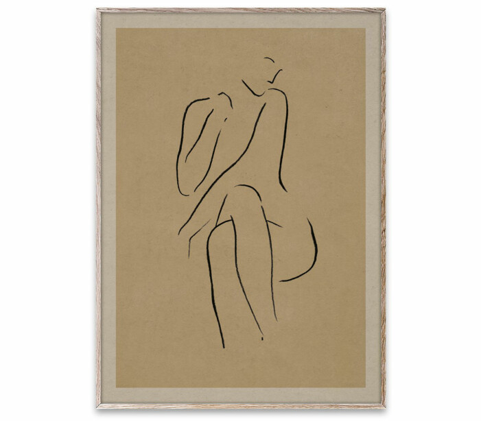 abstract poster kropp beige