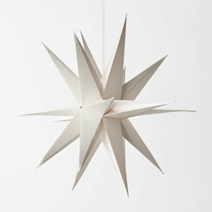 adventsstjärna sputnikmodell i vitt