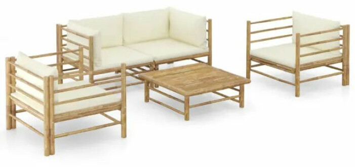 inredningsnyheter vår 2022: loungemöbler utemöbler bambu