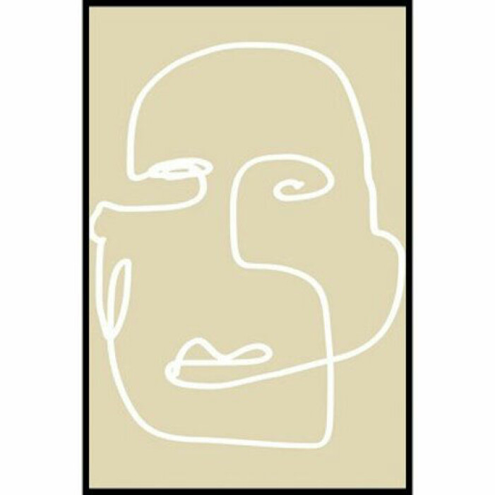 ansikte beige poster