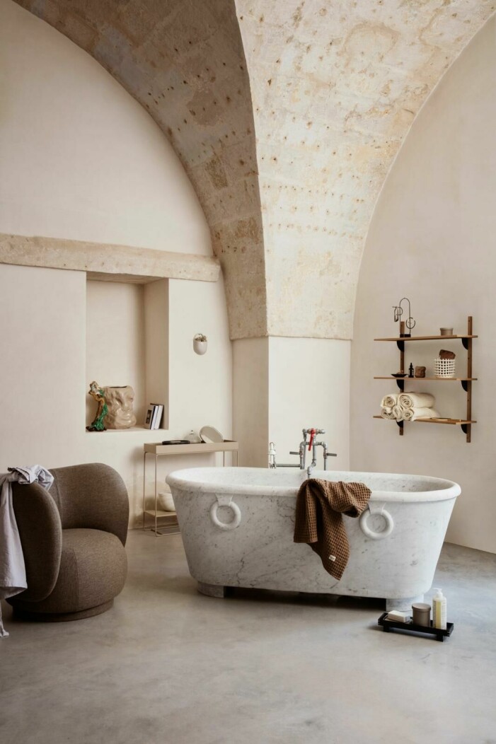 Investera i små, väl utvalda detaljer som du smidigt kan ta fram och plocka bort. Foto: Ferm living. Badrumsinspiration, Ferm living