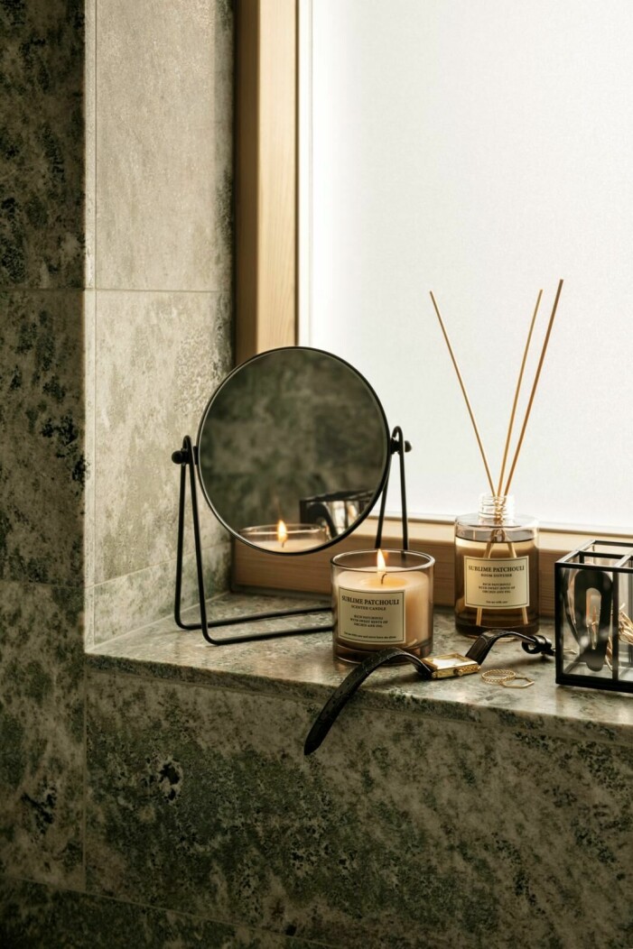 Skapa ett funktionellt stilleben med lite extra guldkant! Foto: H&M Home. Badrumsinspiration, H&M Home