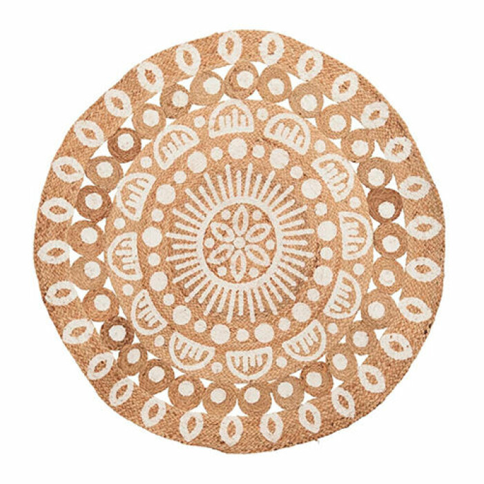 beige julgransmatta i hampa house doctor