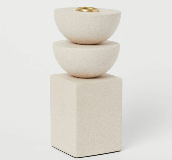 beige ljusstake hm home