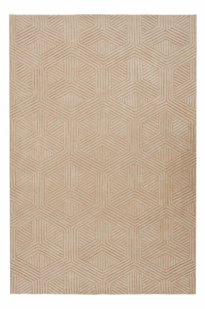 beige matta med mönster från jotex