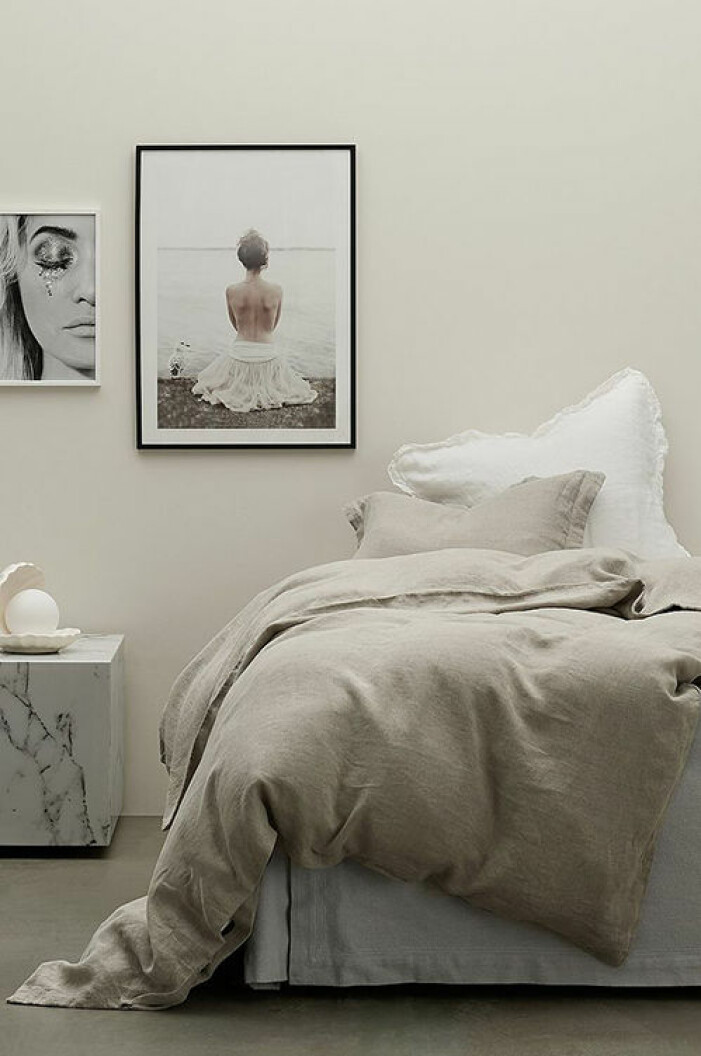 beige påslakanset från ellos home