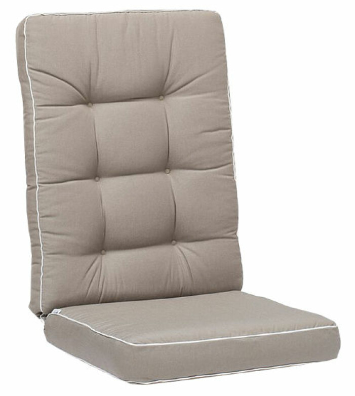 beige sittdyna uteplats