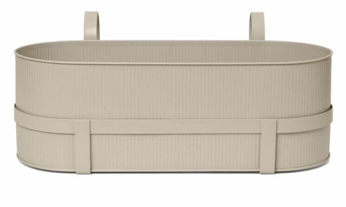 snygg beige balkonglåda