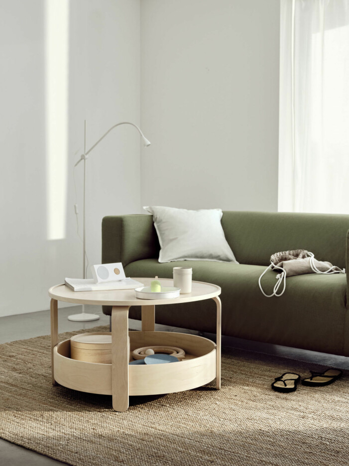 Soffbordet Borgeby med smart förvaringsmöjligheter undertill. Sidobord Borgeby Ikea vårnyheter 2021