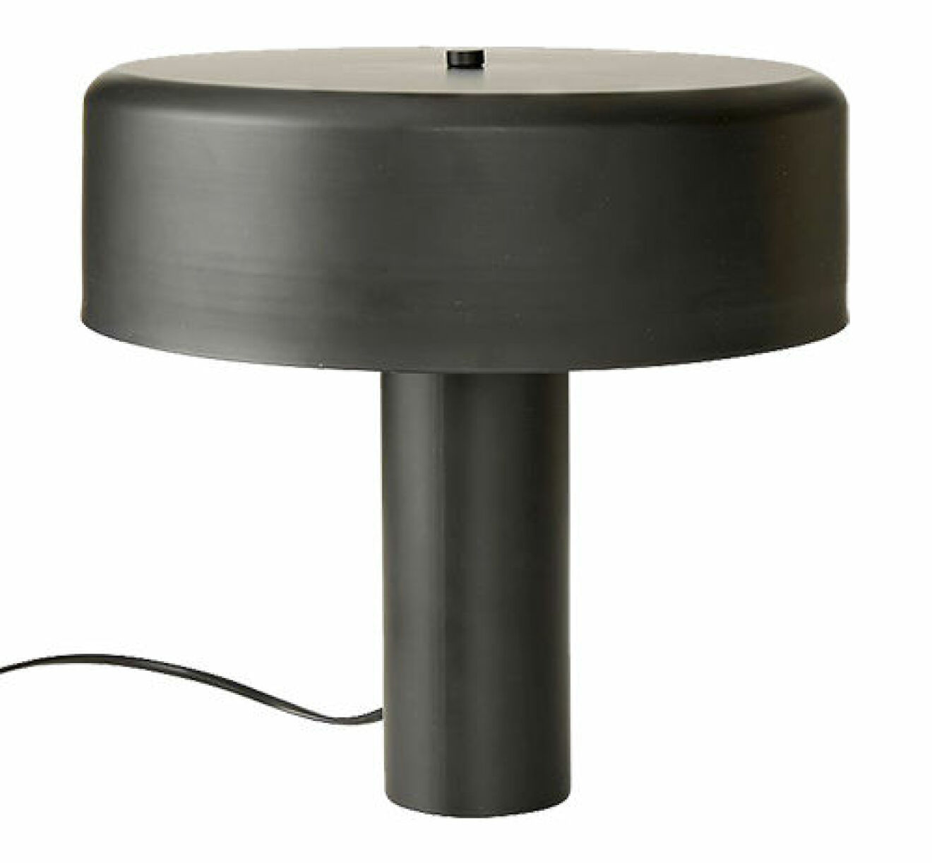 svart bordslampa mushroom
