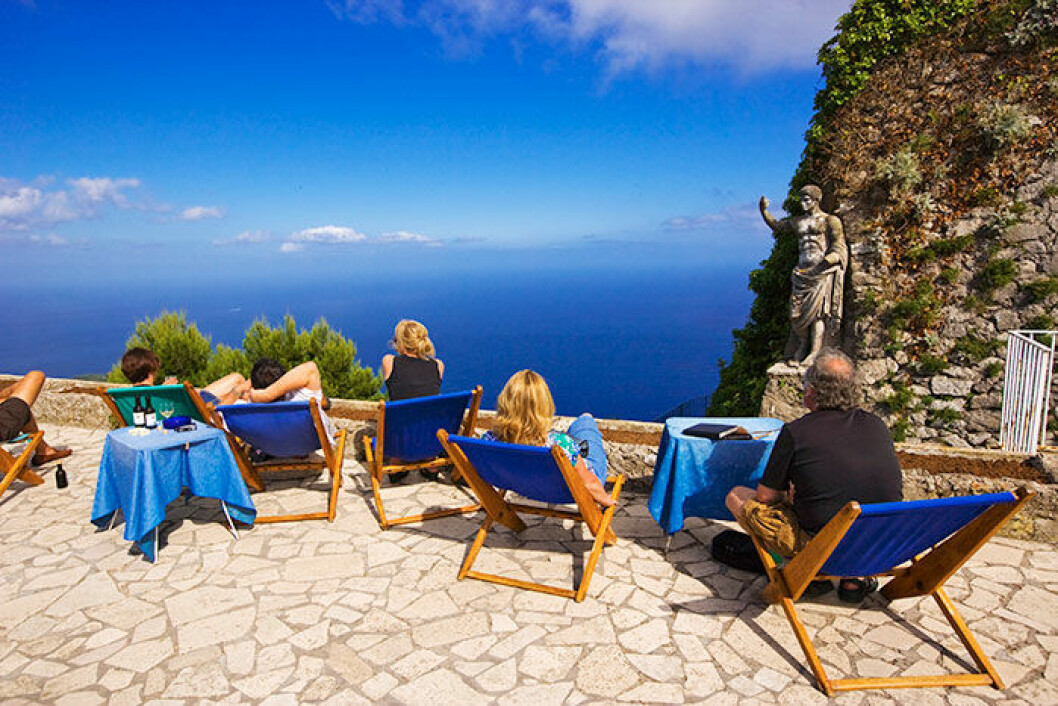 Utsikten från Monte Solaro på Capri. capri