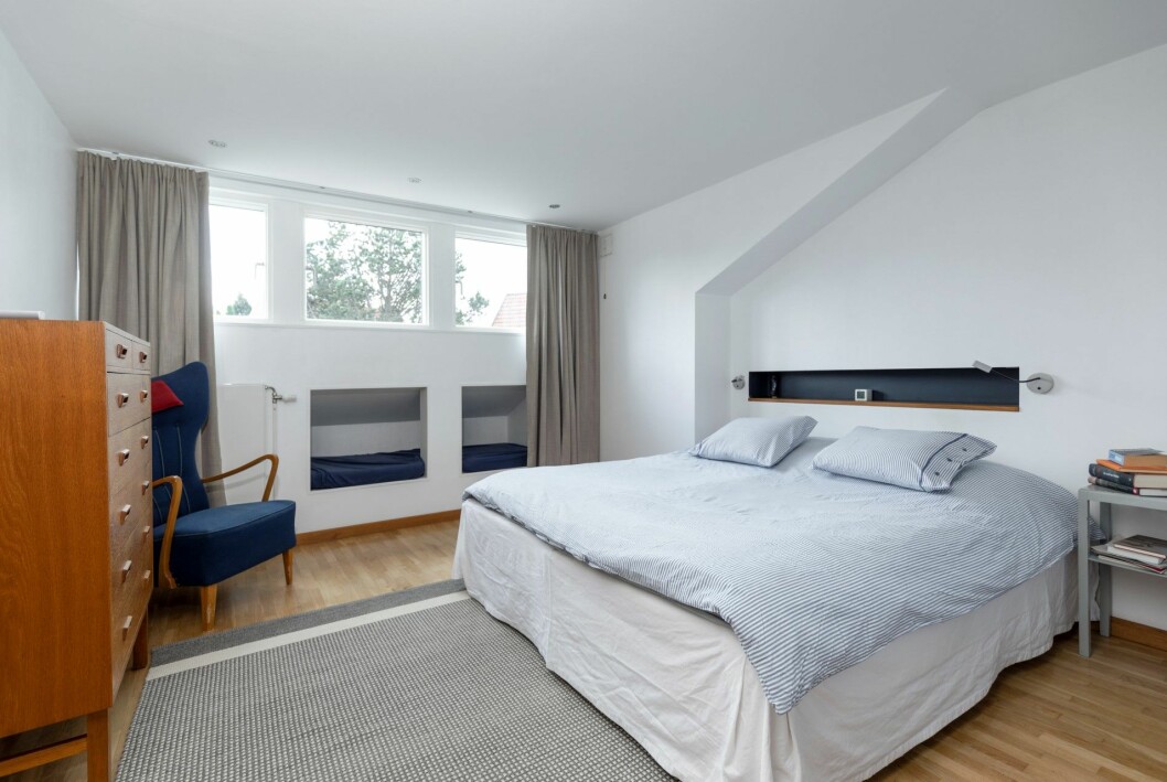Husets största sovrum. Kika in i arkitektritade 40-talsvillan.