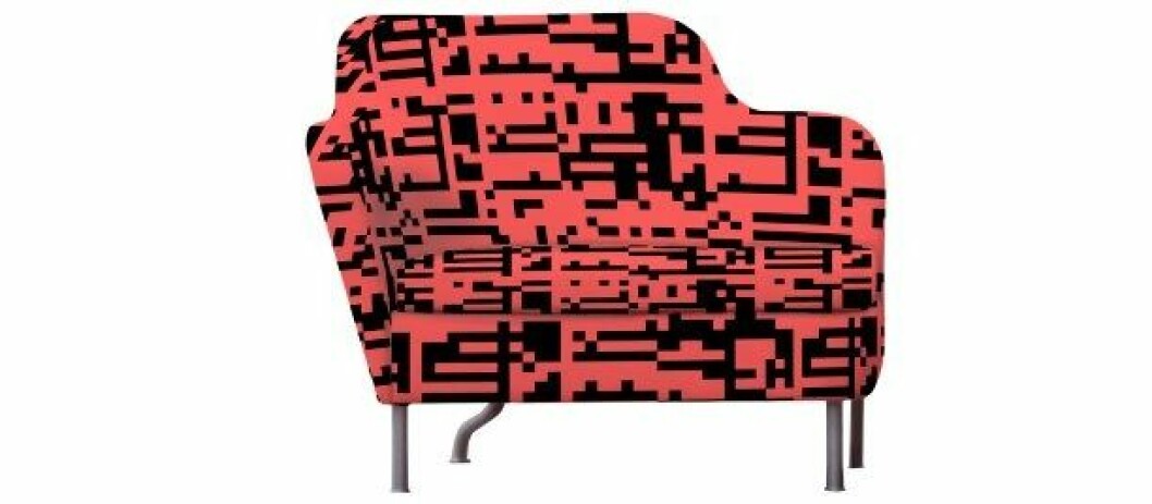 Fåtölj från Källemo av Anna Kraitz och nya grafiska mönster på textil för Ljungbergs Factory av Gabor Palotai. chair anna kraiz