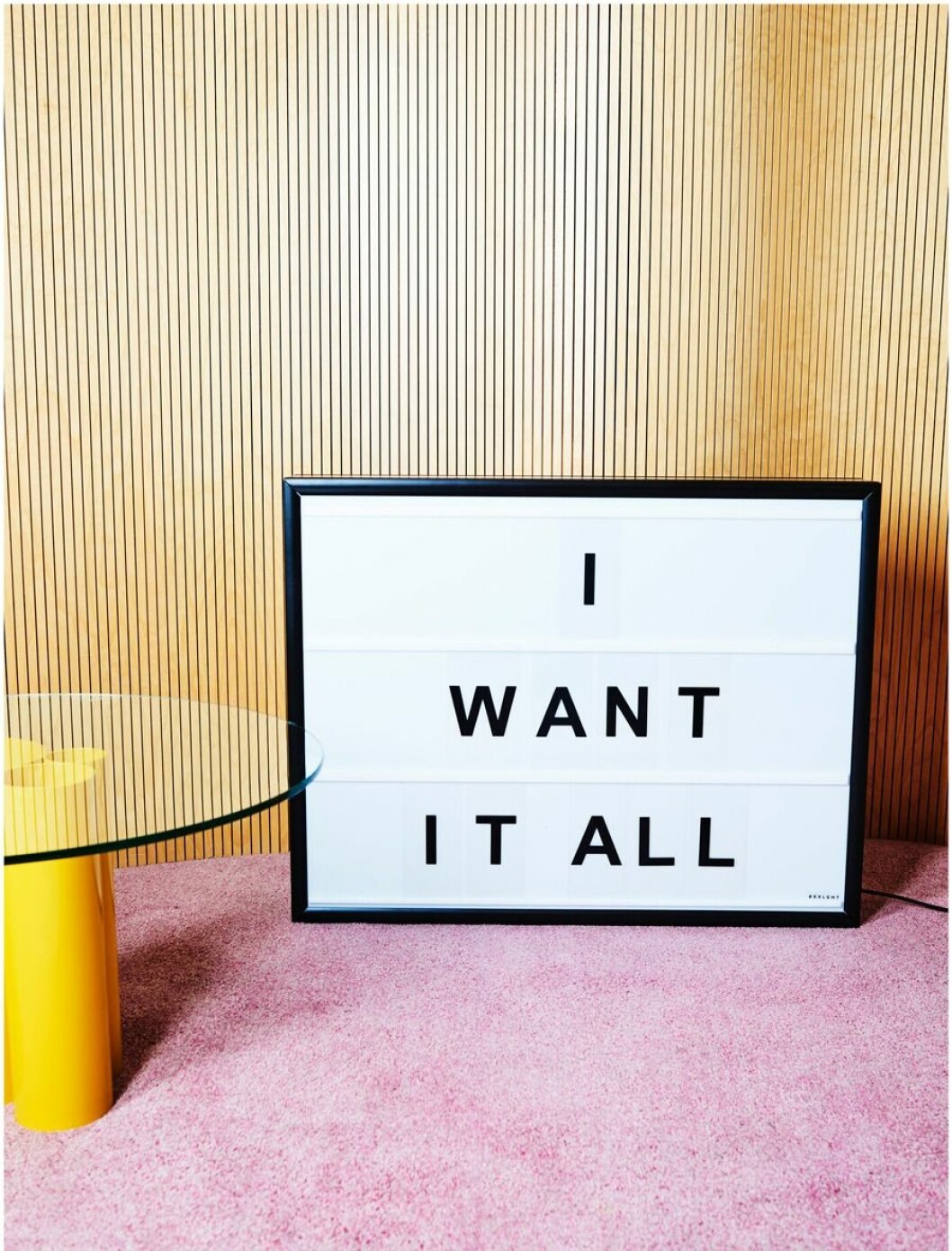 Changeable lightbox.