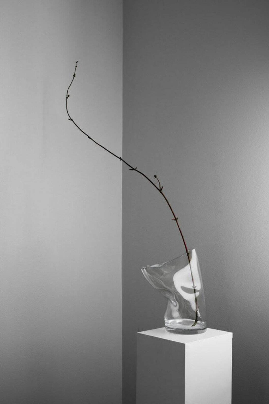 En av femtio unika glasvaser ur serien Irregular vases från Acne studios.
