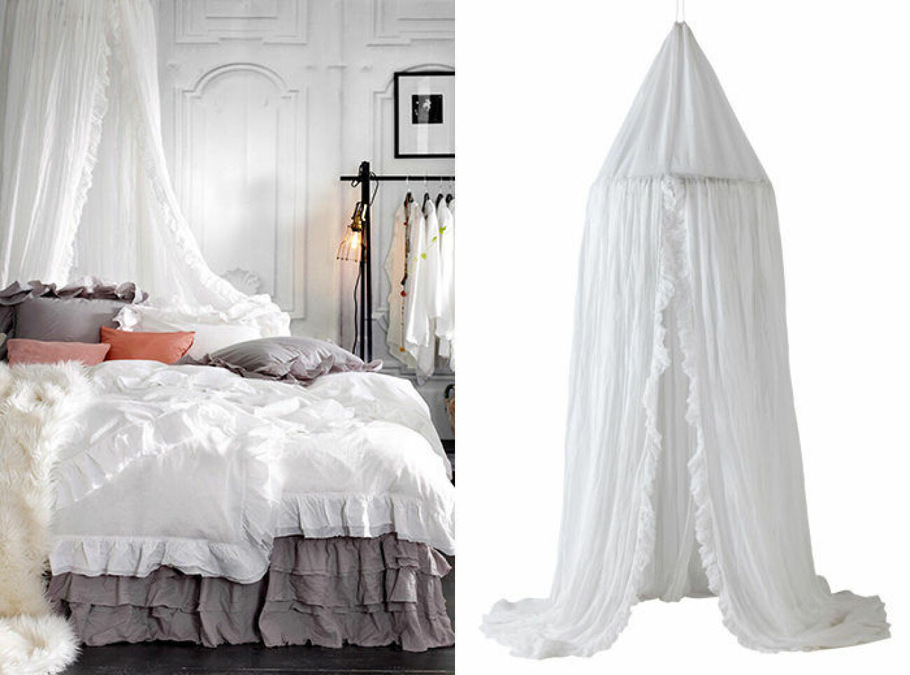 Sänghimmel Crystal i romantisk stil från Ellos Home