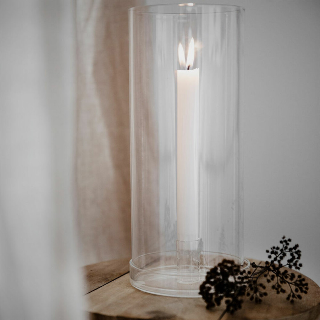 ljusstake i glas från ernst