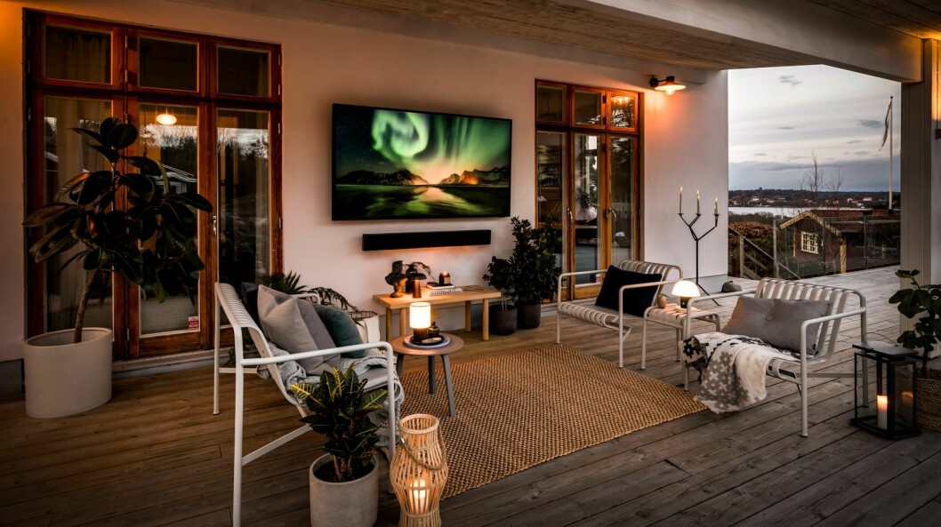 Samsung The Terrace utomhus-TV, 4K QLED-TV för utomhusbruk.
