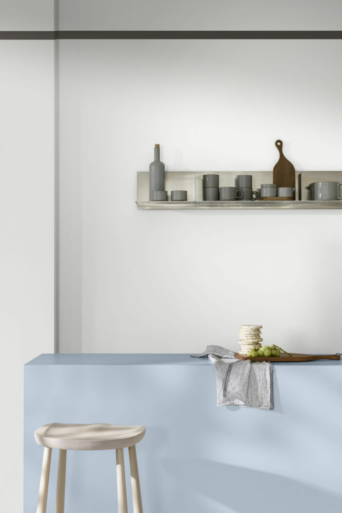 En av 2022 års stora trendfärger är blått, inte minst i en ljusblå tappning. Foto: Nordsjö. Inred med färger enligt feng shui, blått