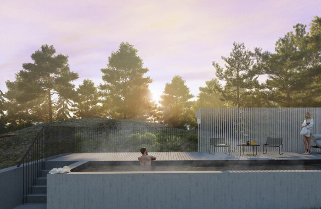 Lägenheterna är till stor del ombyggda hotellrum i storlekar från 31 kvadratmeter. Här erbjuds allt från biograf och utomhuspool till gym, en gemensam park och elbilspool. Final_Vaktberget-Pool-HQ