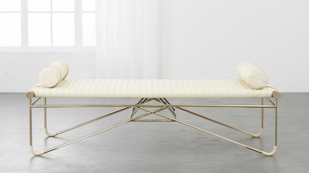 Goop CB2 designsamarbete bänk