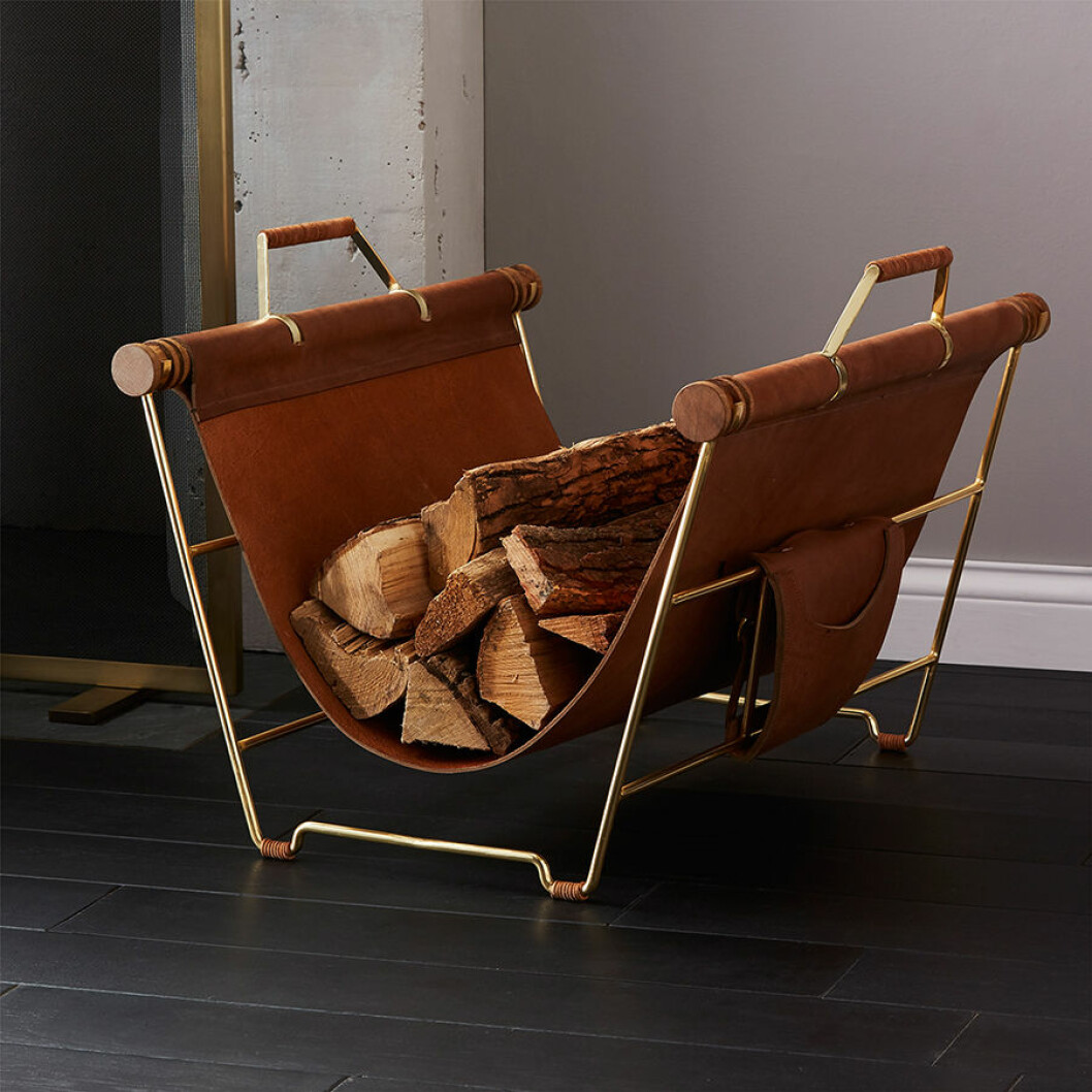 Goop CB2 designsamarbete vedkorg