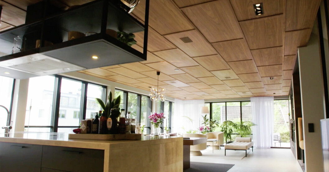 Blick från köket i Lidingövillan ur Grand Designs Sverige, säsong ett..