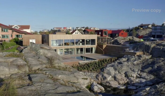 Atriumhuset i Torslanda borrar ner sig i en klippskreva och bjuder på en hisnande utsikt. Grand designs Torslanda