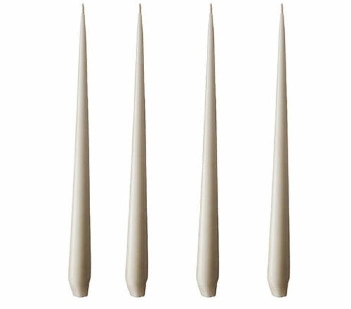 handstöpta ljus beige