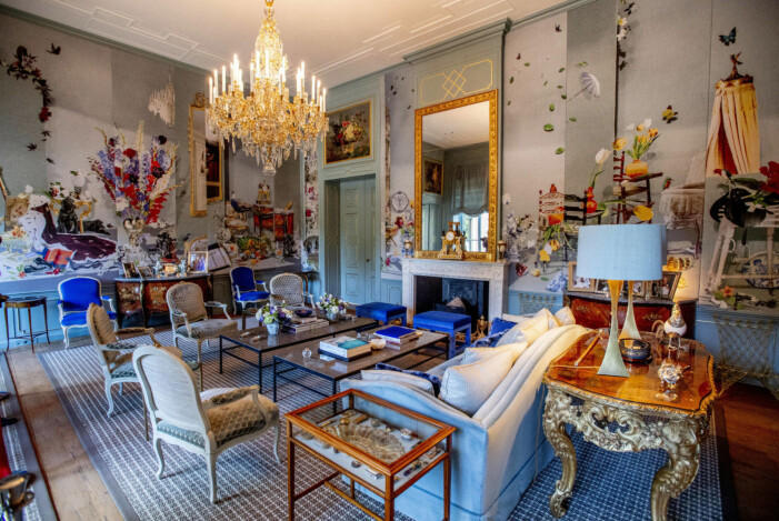 Hemma hos Máxima och Willem Alexander i Huis ten Bosh Palace gäller extra allt – färg, guld, blommor och formstarkt! Foto: TT