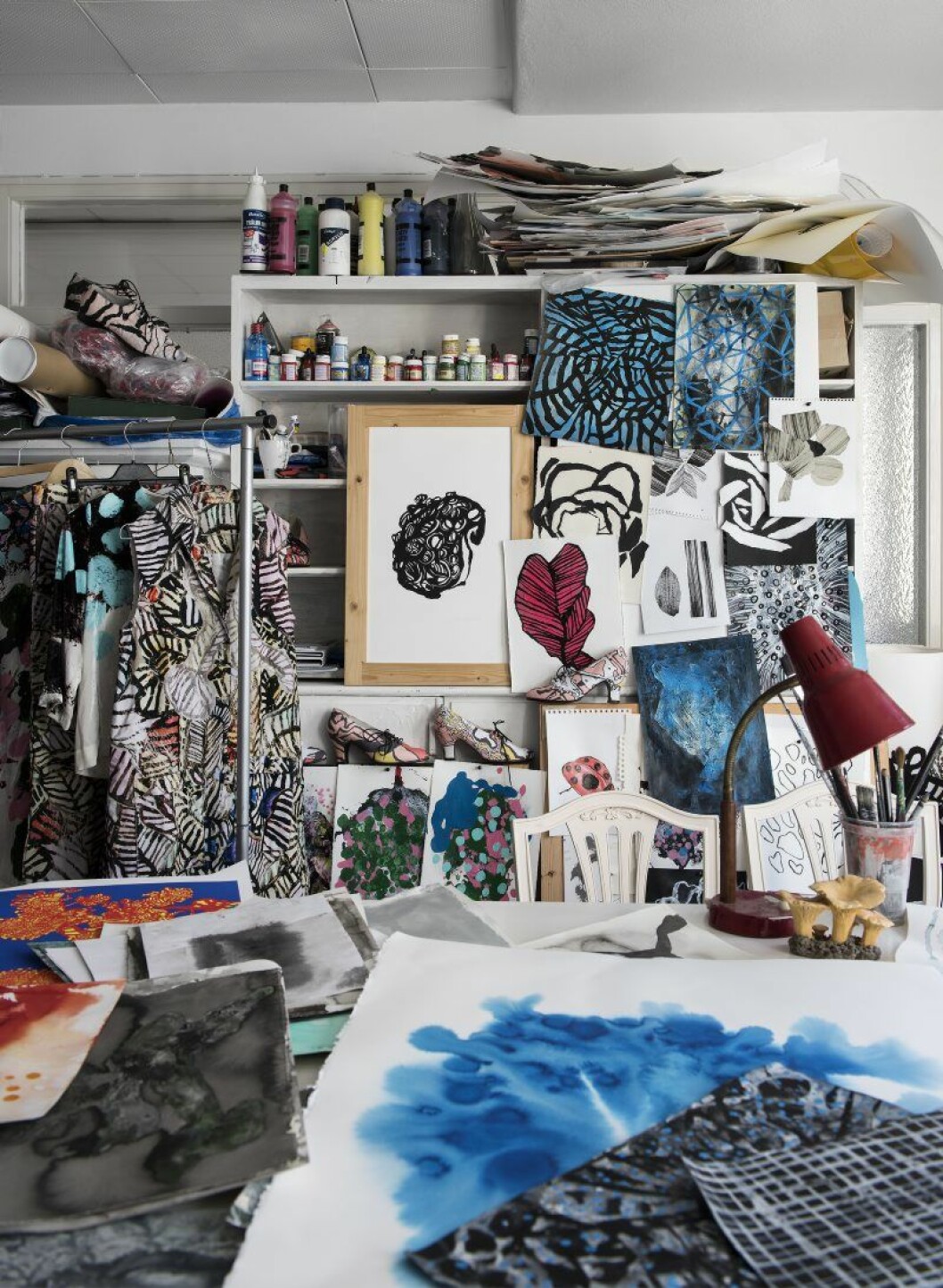 Kreativt lager på lager-stök i ateljén. Martin Bergström Residence Stockholm oktober 2015