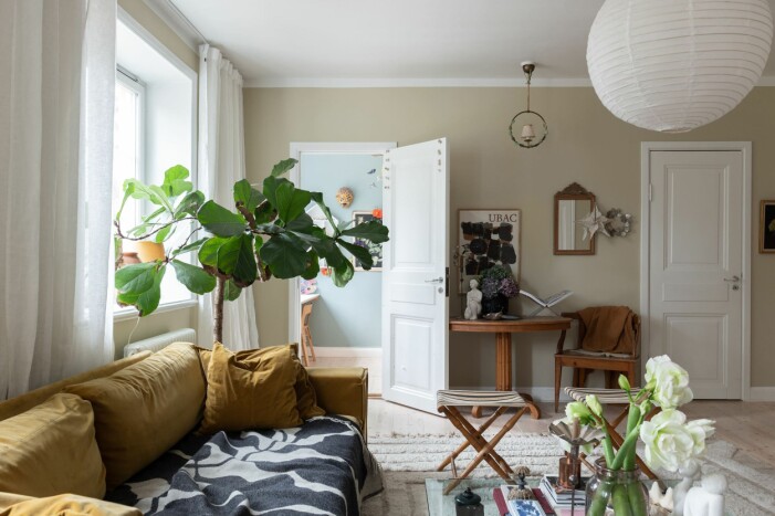 Hemma hos Sofia Wood är det bohemiskt naturnära. Hemma hos Sofia Wood