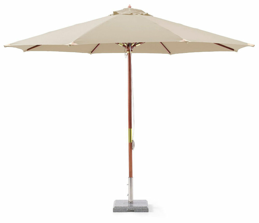 lyxigt beige parasoll från hillerstorp