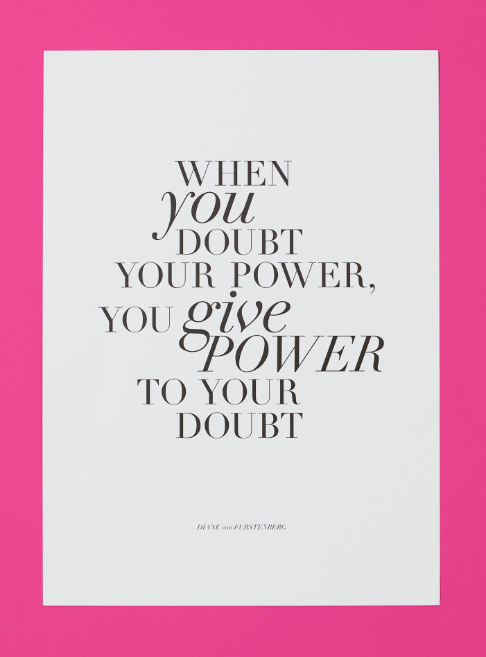 Diane von Furstenberg x H&M Home poster med citat