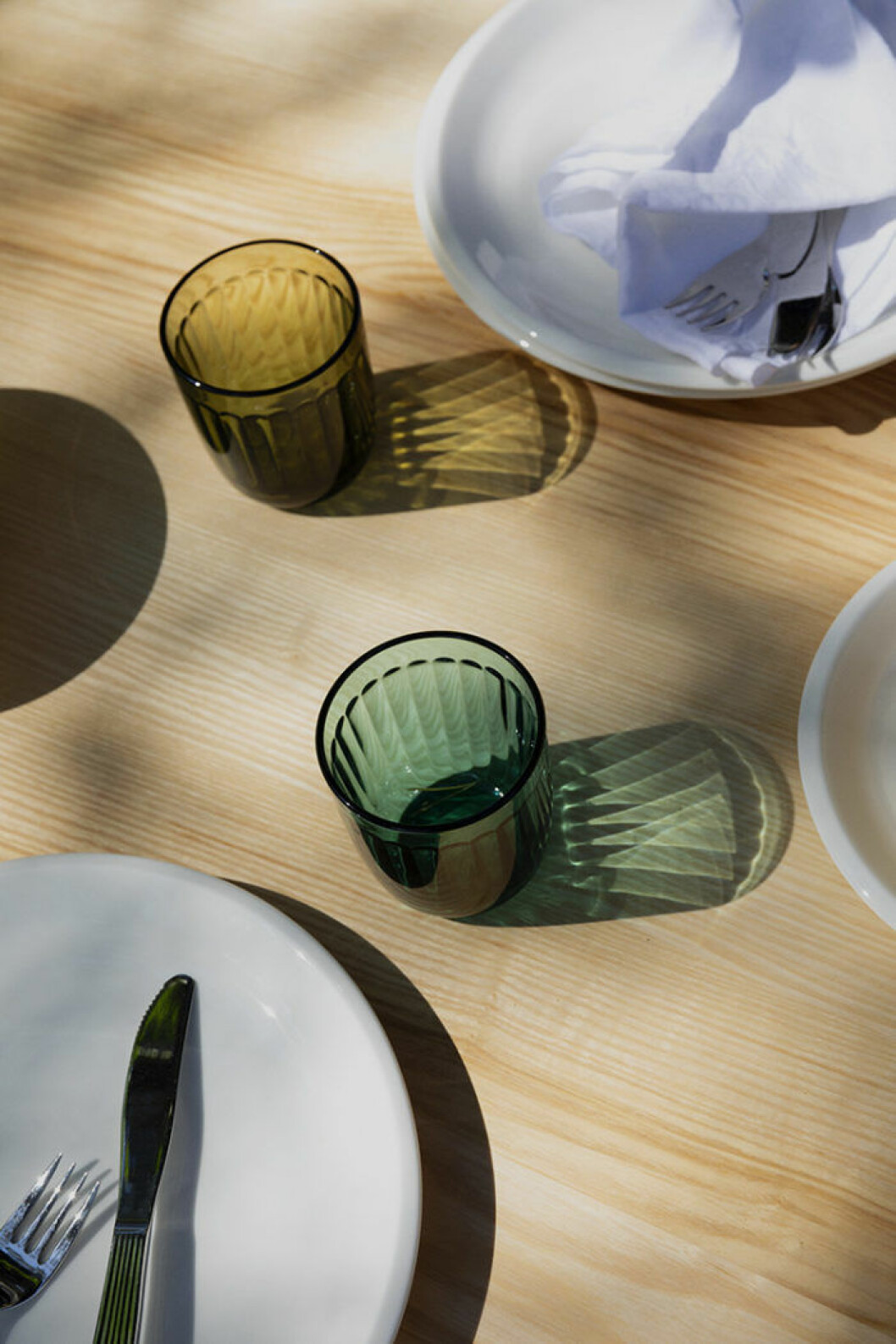 Färgade dricksglas från Iittalas serie Raami
