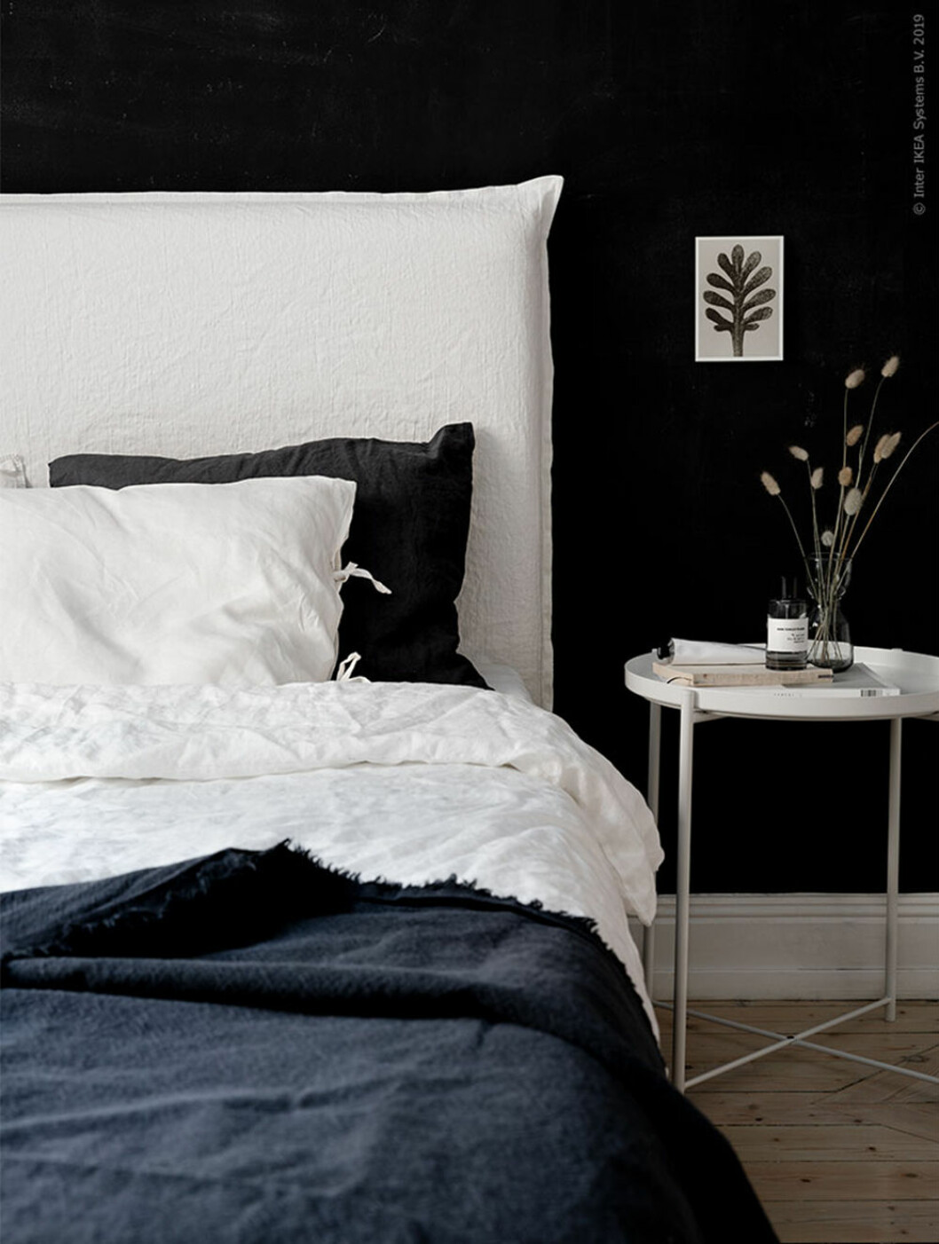 Sänggavel i linne - DIY och Ikea-hack