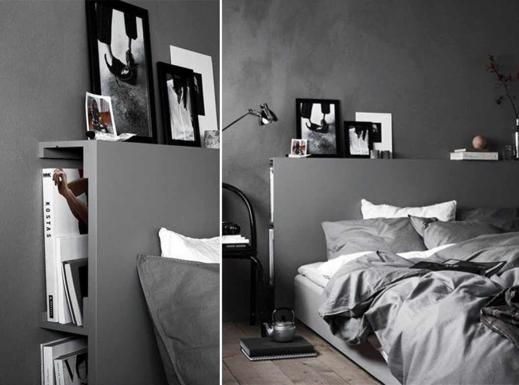 Foto: Ragnar Ómarsson för Ikea Livet Hemma DIY-sänggavel med förvaring – ett enkelt Ikeahack