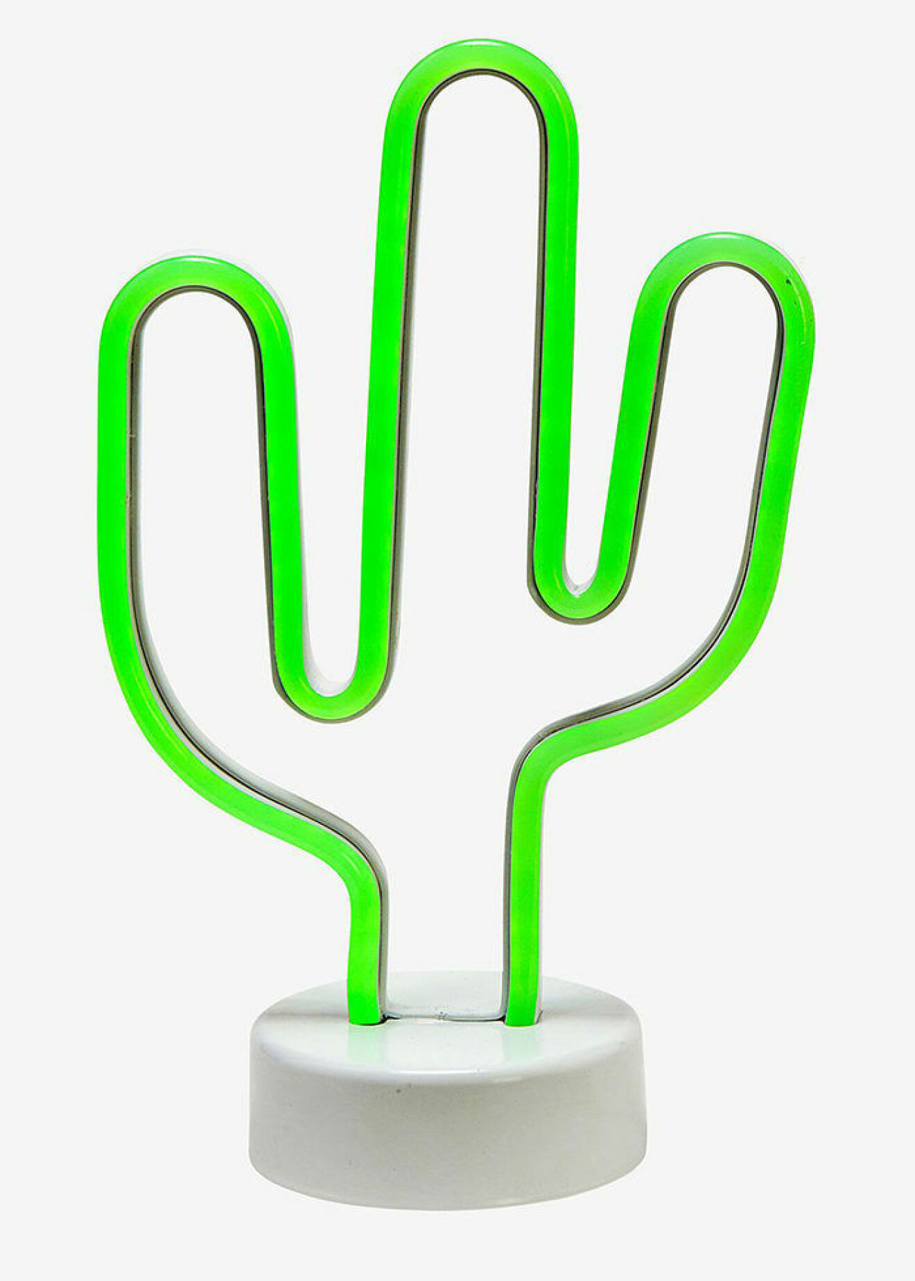 Neonlampa i form av en kaktus