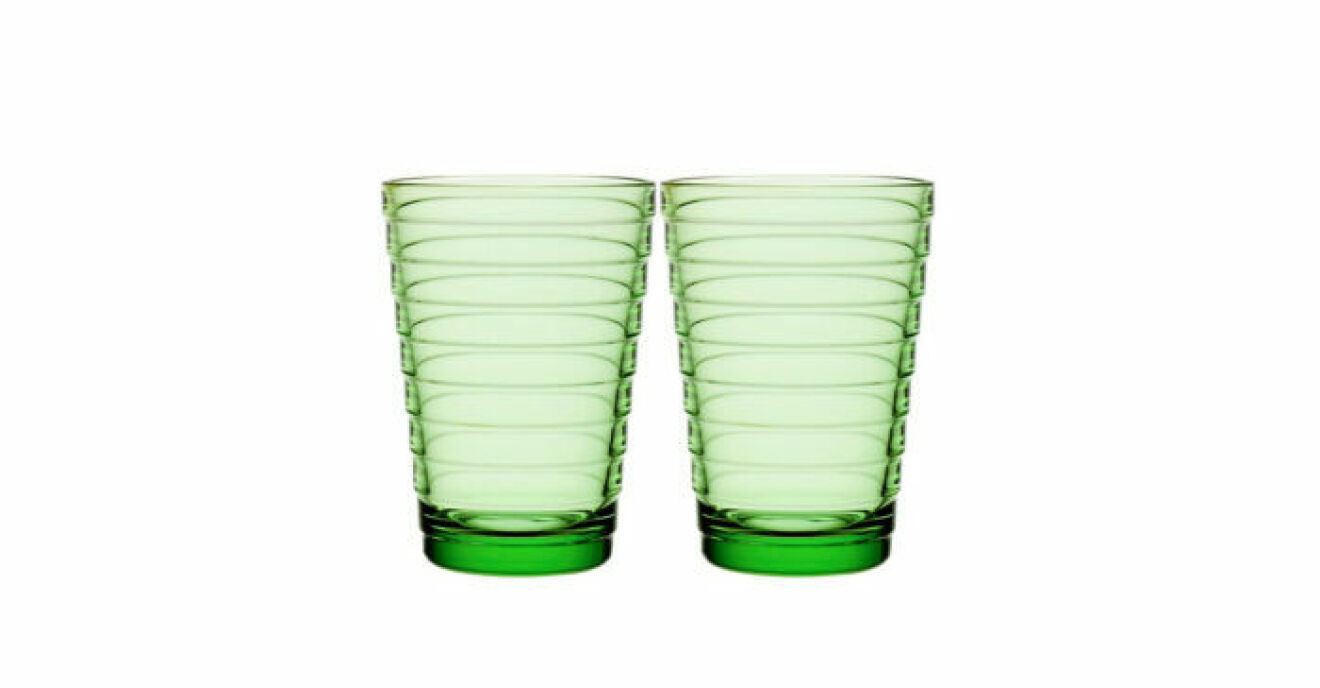 Aino Aaltos gröna dricksglas för Iittala