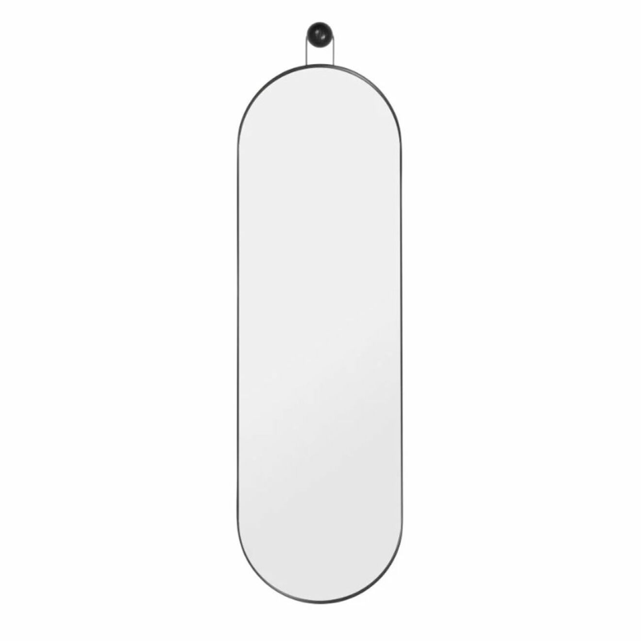 Oval spegel med svart ram från Ferm Living