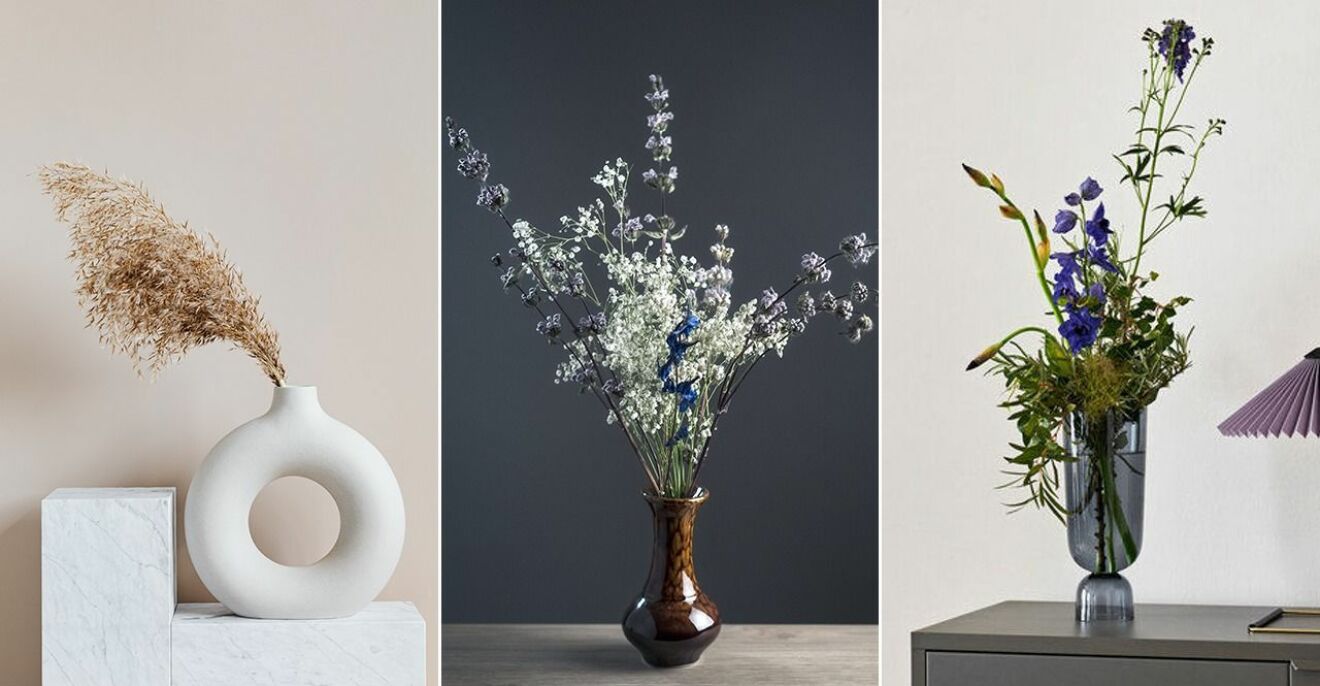Vaser i olika material och former.