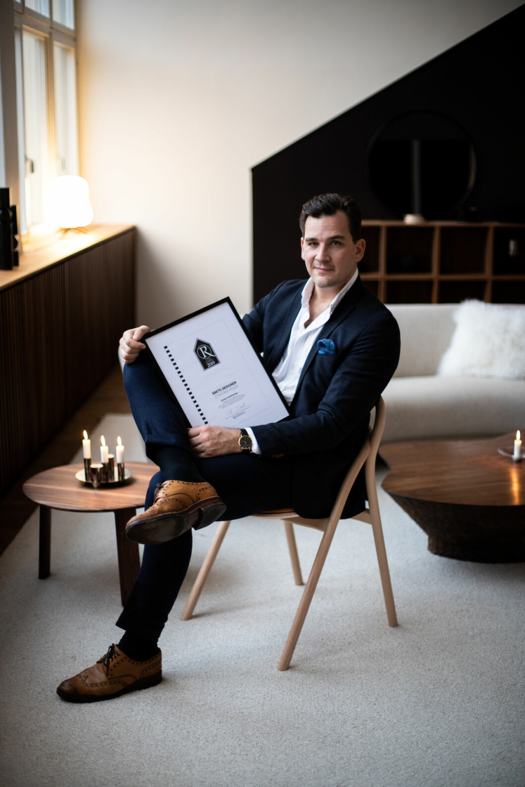 Staffan Holm vinner årets designer i Residence Stora Formpris 2019. Foto: Lina Sköld. Staffan Holm